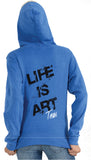 LIFE IS ART UNISEX Light Blue Hoodie